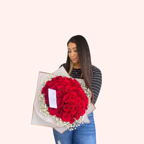 Fifty Rose Bouquet in Red
